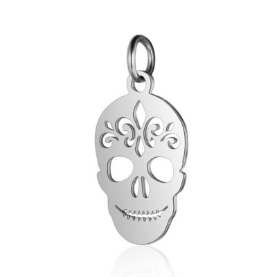 Pozlaćeni 5 kom/lot privjesak s lubanjom od nehrđajućeg čelika s kukicom za DIY nalaz ogrlice Rukotvorine Izrada nakita za Noć vještica