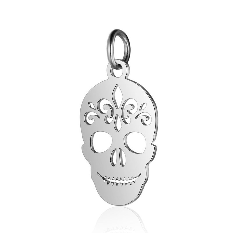 Pozlaćeni 5 kom/lot privjesak s lubanjom od nehrđajućeg čelika s kukicom za DIY nalaz ogrlice Rukotvorine Izrada nakita za Noć vještica