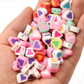 30 τμχ/Παρτίδα Marshmallow Σχήμα Καρδιάς Πολυμερείς Πήλινες Χάντρες για Κατασκευή κοσμημάτων DIY Χειροποίητα Χαλαρά Αξεσουάρ Χάντρες