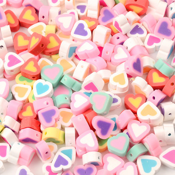 30 τμχ/Παρτίδα Marshmallow Σχήμα Καρδιάς Πολυμερείς Πήλινες Χάντρες για Κατασκευή κοσμημάτων DIY Χειροποίητα Χαλαρά Αξεσουάρ Χάντρες