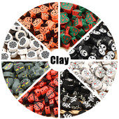 Serija za Noć vještica Mnogo stilova Perle od polimerske gline Oblik lubanje Labave razmaknice Perle za izradu nakita DIY dodaci za nakit