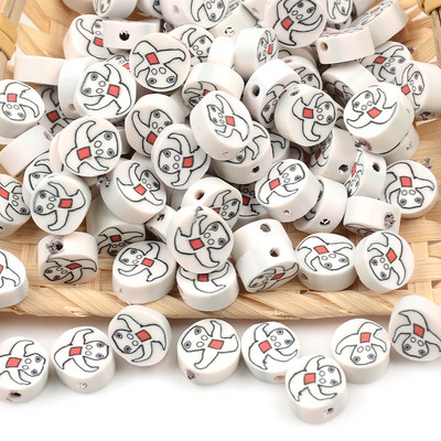 Serija za Noć vještica Mnogo stilova Perle od polimerske gline Oblik lubanje Labave razmaknice Perle za izradu nakita DIY dodaci za nakit