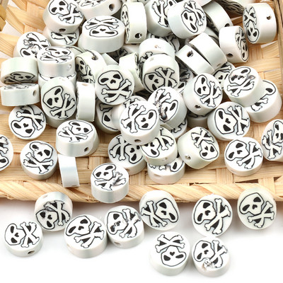 Serija za Noć vještica Mnogo stilova Perle od polimerske gline Oblik lubanje Labave razmaknice Perle za izradu nakita DIY dodaci za nakit