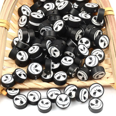 Serija za Noć vještica Mnogo stilova Perle od polimerske gline Oblik lubanje Labave razmaknice Perle za izradu nakita DIY dodaci za nakit