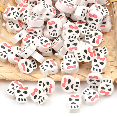 Serija za Noć vještica Mnogo stilova Perle od polimerske gline Oblik lubanje Labave razmaknice Perle za izradu nakita DIY dodaci za nakit