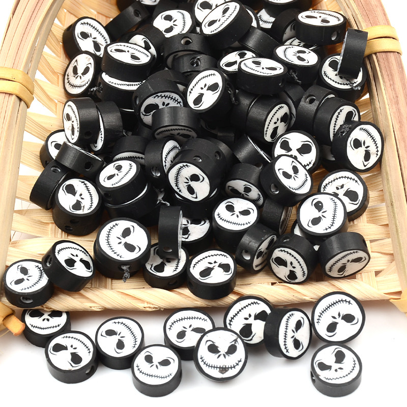 Serija za Noć vještica Mnogo stilova Perle od polimerske gline Oblik lubanje Labave razmaknice Perle za izradu nakita DIY dodaci za nakit