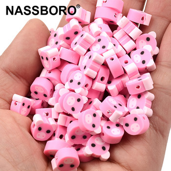 30 τμχ/Παρτίδα Cute Pink Pig Polymer Clay Beads Loose Spacer Beads for Jewelry Making Bracelet DIY Accessories Bead Crafts