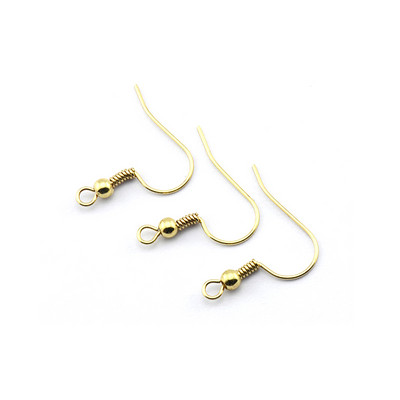 50 tk 316 roostevabast terasest kullatud kõrvarõngas, konks, traat, DIY ehted.