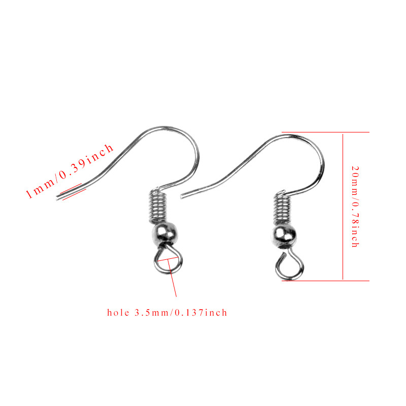 50 tk 316 roostevabast terasest kullatud kõrvarõngas, konks, traat, DIY ehted.