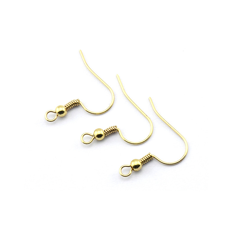 50 tk 316 roostevabast terasest kullatud kõrvarõngas, konks, traat, DIY ehted.