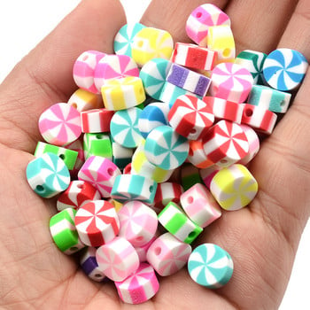 Sweet Candy Polymer Clay Beads Loose Spacer Beads για κοσμήματα κατασκευής DIY αξεσουάρ βραχιολιών