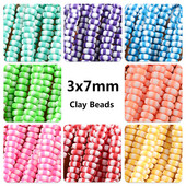 Nove šarene perle od polimerske gline 3x7 mm šarene plosnate kugle okruglog oblika za izradu nakita DIY ručno rađeni dodaci