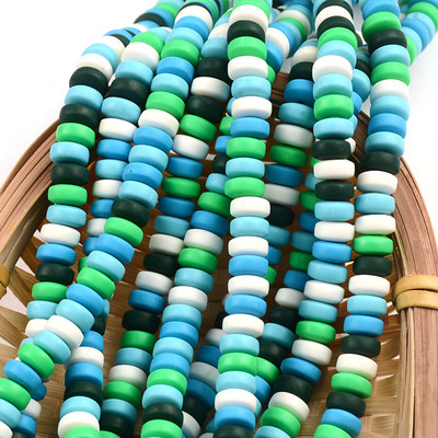 Nove šarene perle od polimerske gline 3x7 mm šarene plosnate kugle okruglog oblika za izradu nakita DIY ručno rađeni dodaci