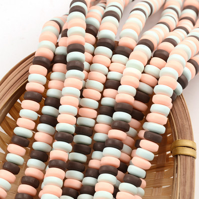 Nove šarene perle od polimerske gline 3x7 mm šarene plosnate kugle okruglog oblika za izradu nakita DIY ručno rađeni dodaci