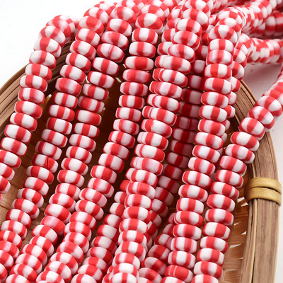 Nove šarene perle od polimerske gline 3x7 mm šarene plosnate kugle okruglog oblika za izradu nakita DIY ručno rađeni dodaci