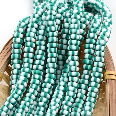 Nove šarene perle od polimerske gline 3x7 mm šarene plosnate kugle okruglog oblika za izradu nakita DIY ručno rađeni dodaci