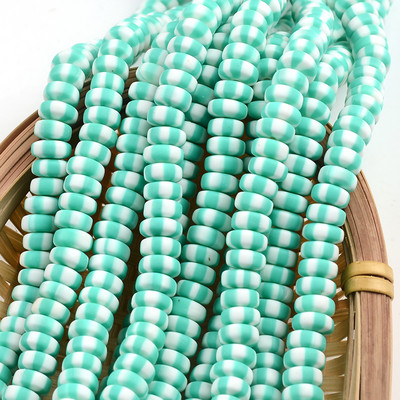 Nove šarene perle od polimerske gline 3x7 mm šarene plosnate kugle okruglog oblika za izradu nakita DIY ručno rađeni dodaci