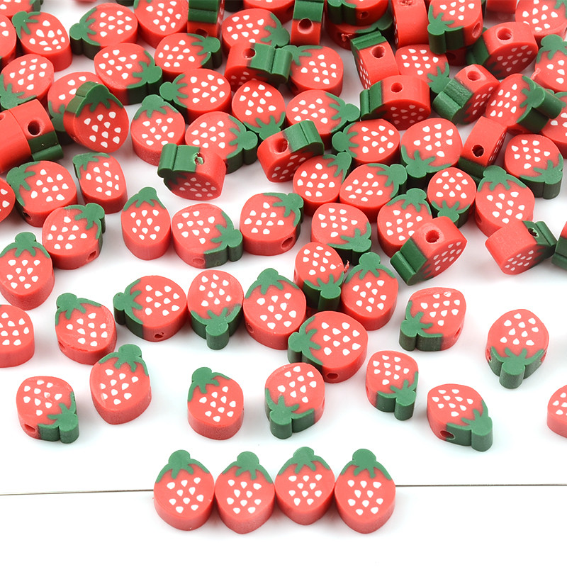30kom/60kom/90kom perle od crvene jagode perle od polimerske gline labave perle odstojnika za izradu nakita Ručno izrađena DIY narukvica