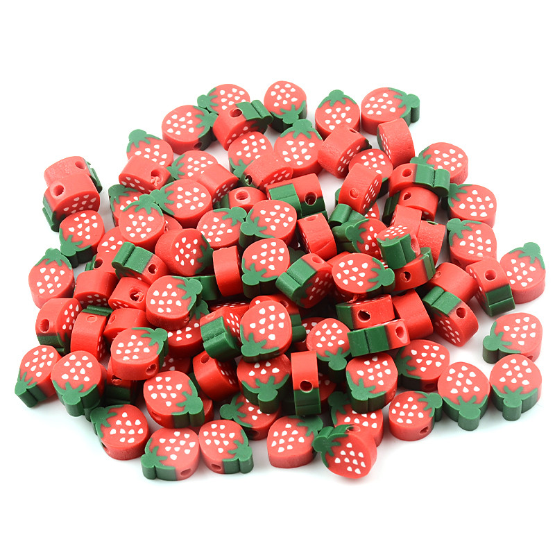 30kom/60kom/90kom perle od crvene jagode perle od polimerske gline labave perle odstojnika za izradu nakita Ručno izrađena DIY narukvica