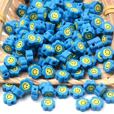 Цветя, мъниста от полимерна глина, сърце, дистанционер, усмивка, мъниста за изработка на бижута Направи си сам, ръчно изработена гривна, колие, аксесоари