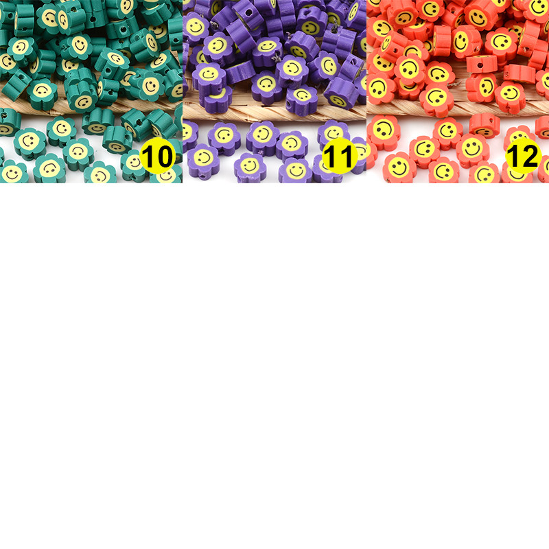 Цветя, мъниста от полимерна глина, сърце, дистанционер, усмивка, мъниста за изработка на бижута Направи си сам, ръчно изработена гривна, колие, аксесоари