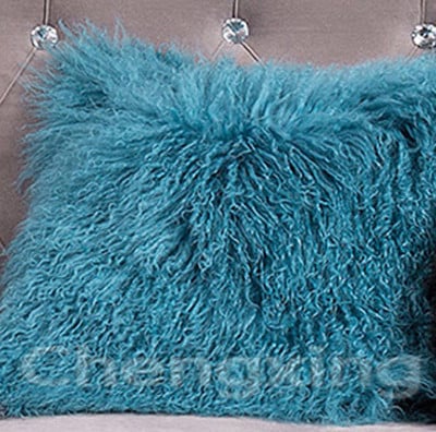 Besplatna dostava CX-D-04R Dodaci za uređenje doma izrađeni po mjeri Mongolski jagnjeći krzneni jastuk