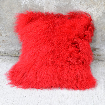 Besplatna dostava CX-D-04R Dodaci za uređenje doma izrađeni po mjeri Mongolski jagnjeći krzneni jastuk