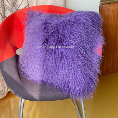 Besplatna dostava CX-D-04R Dodaci za uređenje doma izrađeni po mjeri Mongolski jagnjeći krzneni jastuk