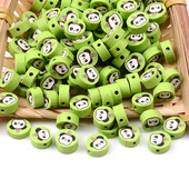 30Pcs/Lot zelene slatke plosnate okrugle perle za odstojnike od polimerske gline za narukvicu, ogrlicu DIY izrada nakita na veliko