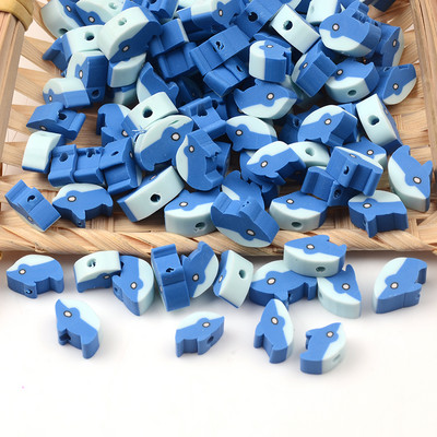 30 kom/komplet slatke plave ribice perle od polimerske gline labave perle za odstojnike za izradu nakita Narukvica DIY pribor Rukotvorine od perli