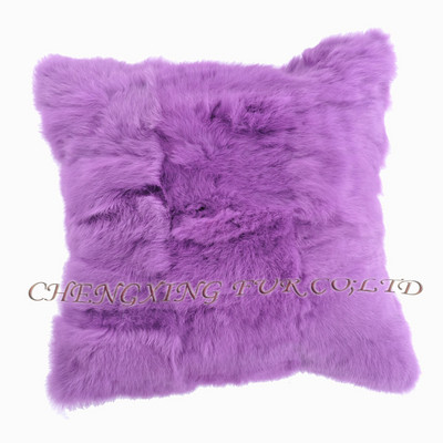 Besplatna dostava CX-D-17 Soft&Warm patchwork jastučnica od pravog zečjeg krzna ~ DOPUSTNA DOSTAVA