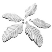 5pcs/LOT privjesci s velikim listovima od nehrđajućeg čelika DIY plutajući privjesci za izradu nakita Veleprodaja