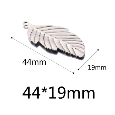 5pcs/LOT privjesci s velikim listovima od nehrđajućeg čelika DIY plutajući privjesci za izradu nakita Veleprodaja