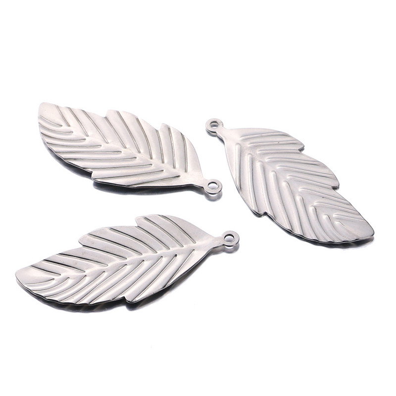 5pcs/LOT privjesci s velikim listovima od nehrđajućeg čelika DIY plutajući privjesci za izradu nakita Veleprodaja