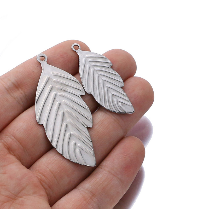 5pcs/LOT privjesci s velikim listovima od nehrđajućeg čelika DIY plutajući privjesci za izradu nakita Veleprodaja