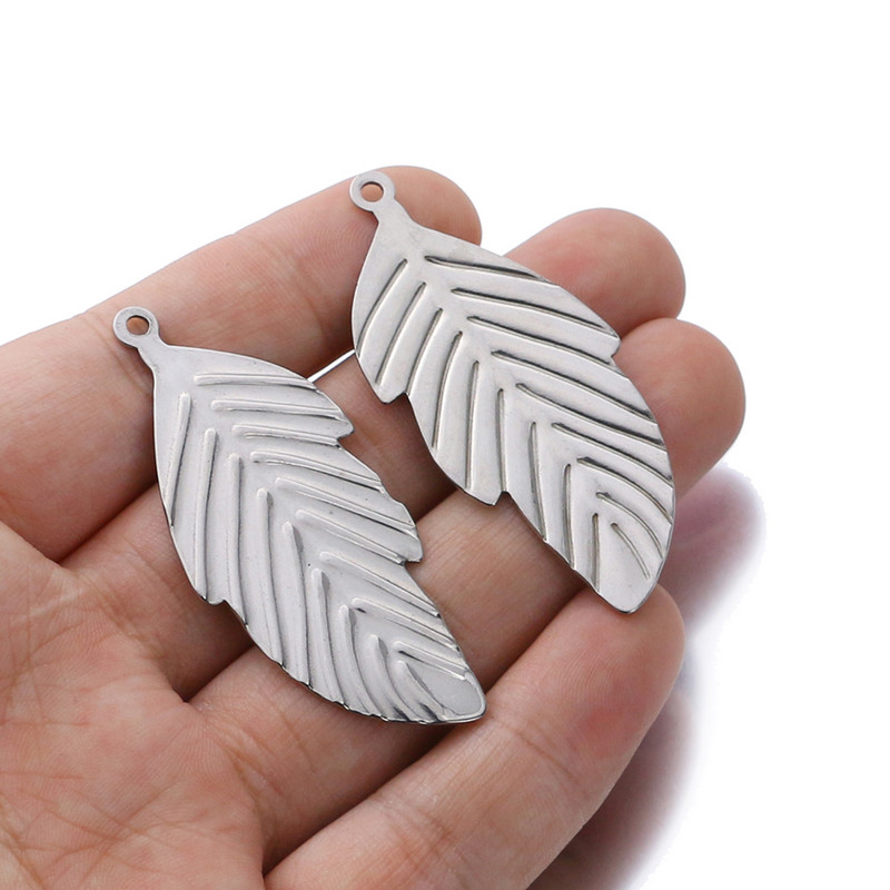 5pcs/LOT privjesci s velikim listovima od nehrđajućeg čelika DIY plutajući privjesci za izradu nakita Veleprodaja