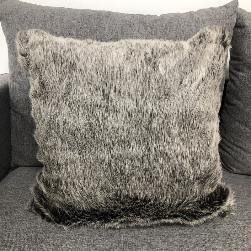Kućna ukrasna tamno siva jastučnica od umjetnog krzna Akrilna jastučnica za kauč za dnevnu sobu
