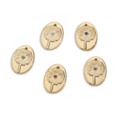 5 komada ovalnog cvijeta od nehrđajućeg čelika Boemski privjesci za plažu za Uradi sam Naušnice Ogrlica Izrada nakita Pribor za šarm Veleprodaja