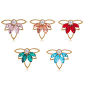 5KOM Zlatni šuplji cvjetovi od nehrđajućeg čelika, kristalne perle, privjesci za DIY viseće naušnice, ogrlice, veleprodaja obrta za izradu nakita