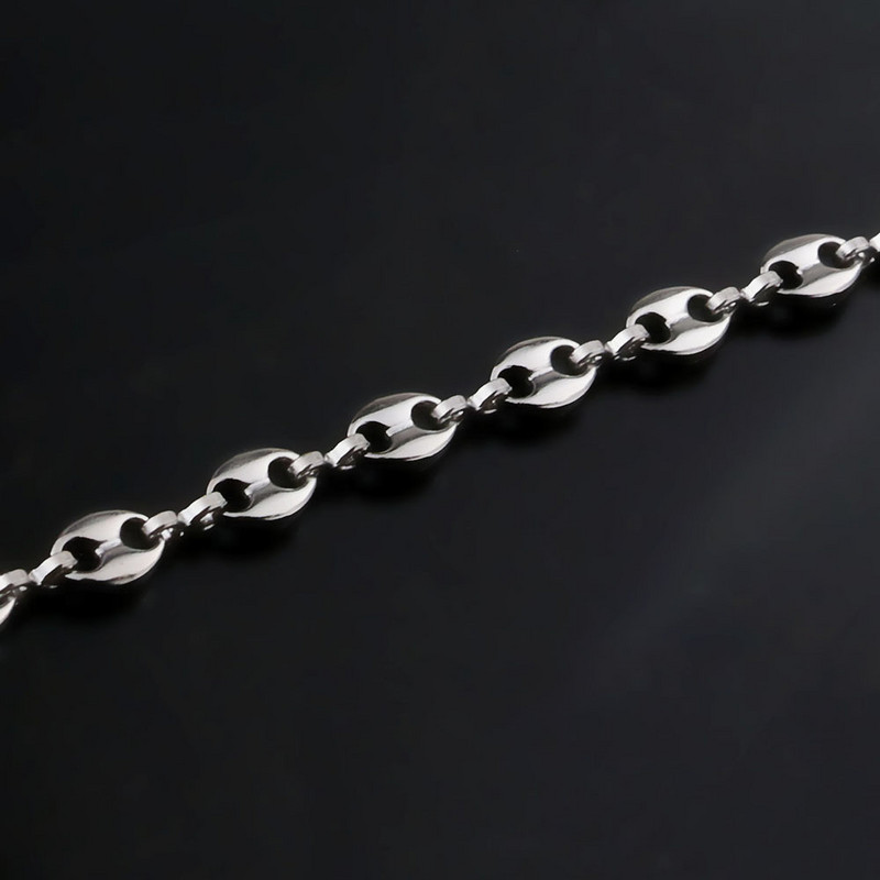 1 metar Lanci od zrna kave Ogrlice Lanci od nehrđajućeg čelika Svinjski nos Narukvice Punk Hip Hop DIY nakit Ručno izrađena ogrlica