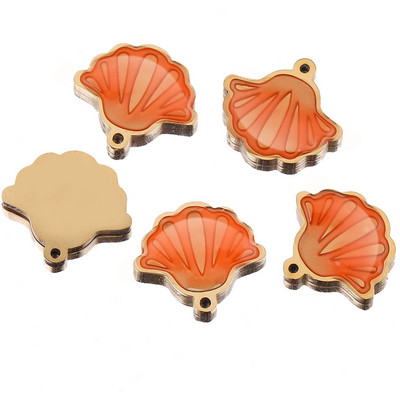 5 komada cakline koja kaplje ulje Morska školjka Morska zvijezda Privjesak od nehrđajućeg čelika Zvjezdane privjeske Komponente za ogrlicu DIY Izrada nakita Skupno