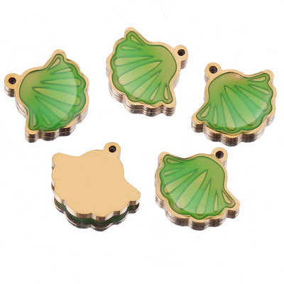 5 komada cakline koja kaplje ulje Morska školjka Morska zvijezda Privjesak od nehrđajućeg čelika Zvjezdane privjeske Komponente za ogrlicu DIY Izrada nakita Skupno