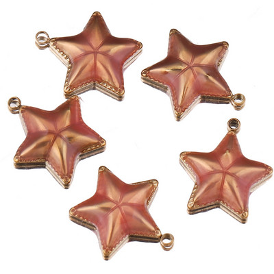 5 komada cakline koja kaplje ulje Morska školjka Morska zvijezda Privjesak od nehrđajućeg čelika Zvjezdane privjeske Komponente za ogrlicu DIY Izrada nakita Skupno