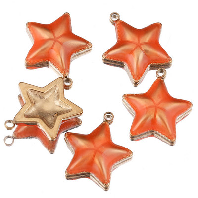 5 komada cakline koja kaplje ulje Morska školjka Morska zvijezda Privjesak od nehrđajućeg čelika Zvjezdane privjeske Komponente za ogrlicu DIY Izrada nakita Skupno
