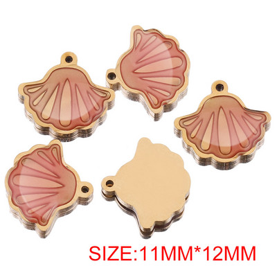 5 komada cakline koja kaplje ulje Morska školjka Morska zvijezda Privjesak od nehrđajućeg čelika Zvjezdane privjeske Komponente za ogrlicu DIY Izrada nakita Skupno