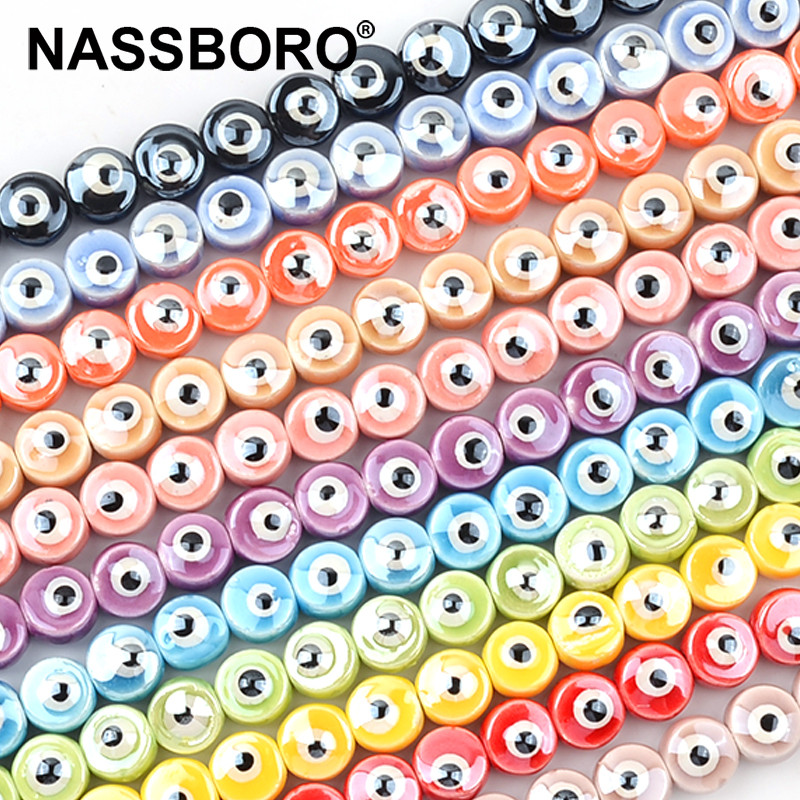 8MM10MM Perle za oči s dvostrukim licem Keramičke perle Trgovina Spacer Evil Charms za izradu nakita Diy narukvica Abalorios Kralen