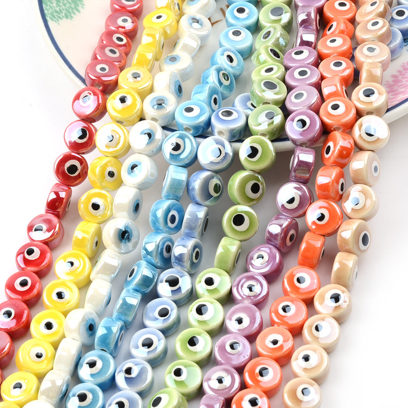 8MM10MM Perle za oči s dvostrukim licem Keramičke perle Trgovina Spacer Evil Charms za izradu nakita Diy narukvica Abalorios Kralen