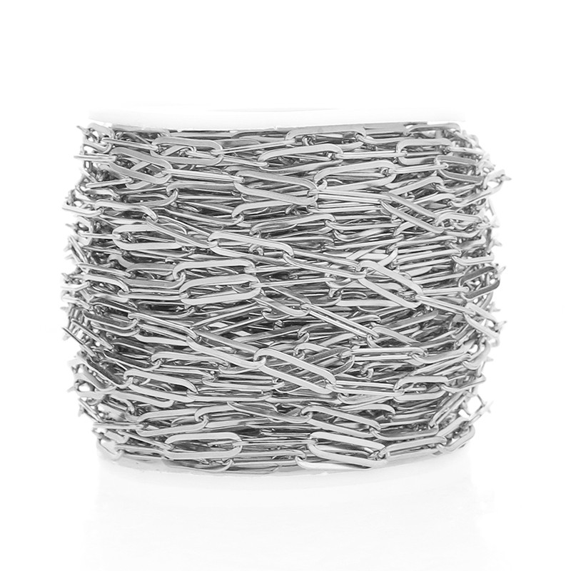 1 metar spljoštena elipsa širine 4 mm od nehrđajućeg čelika zlatne boje Rolo lančić za izradu modnih ženskih ogrlica