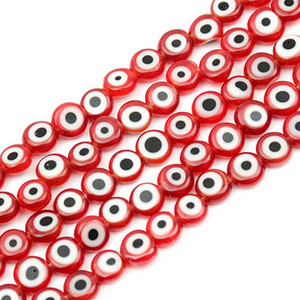 6/8/10/12 mm šarene okrugle perle za oči ravnog oblika Lampwork glazirane zle staklene perle za narukvicu, ogrlicu, izrada nakita „uradi sam“