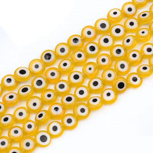 6/8/10/12 mm šarene okrugle perle za oči ravnog oblika Lampwork glazirane zle staklene perle za narukvicu, ogrlicu, izrada nakita „uradi sam“